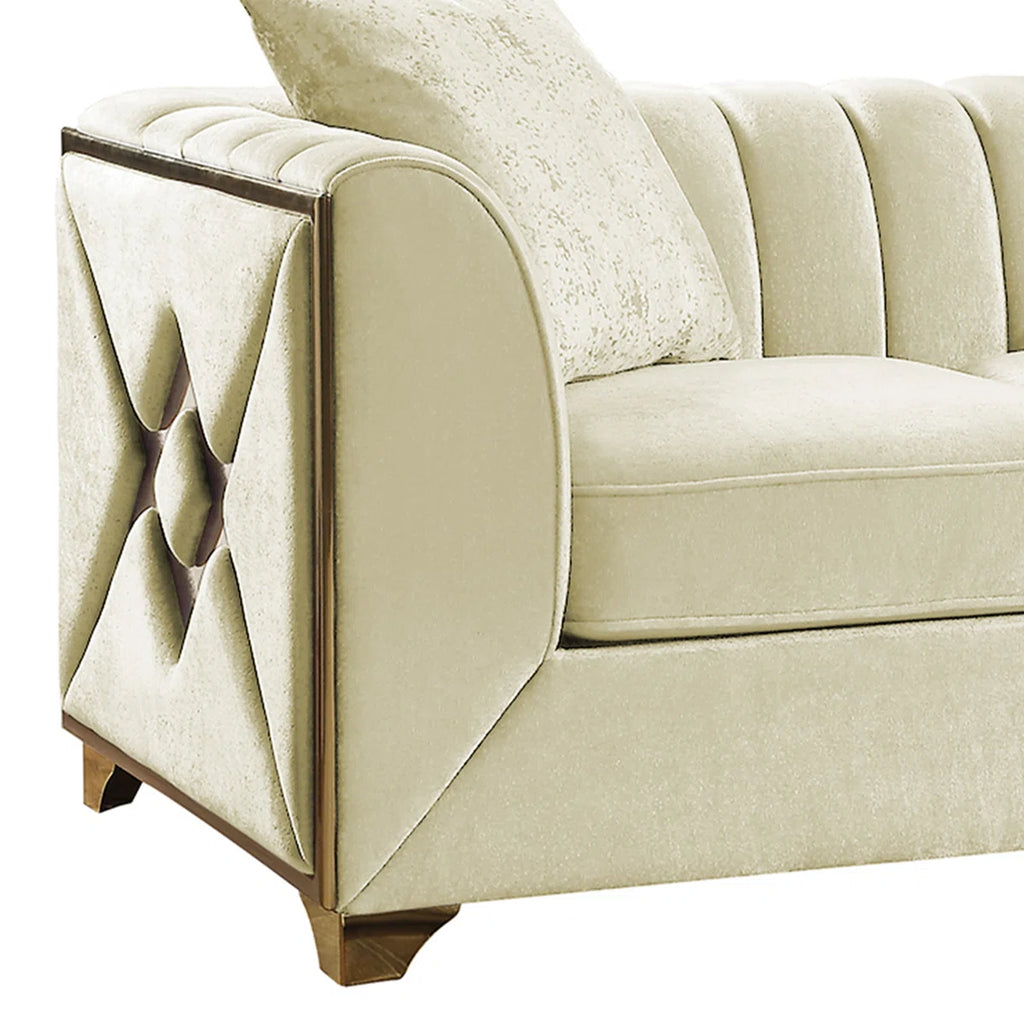 Arron Velvet Living Room Set