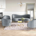 Westerham 2-Piece Channel Tufted Velvet Sofa and Loveseat Set